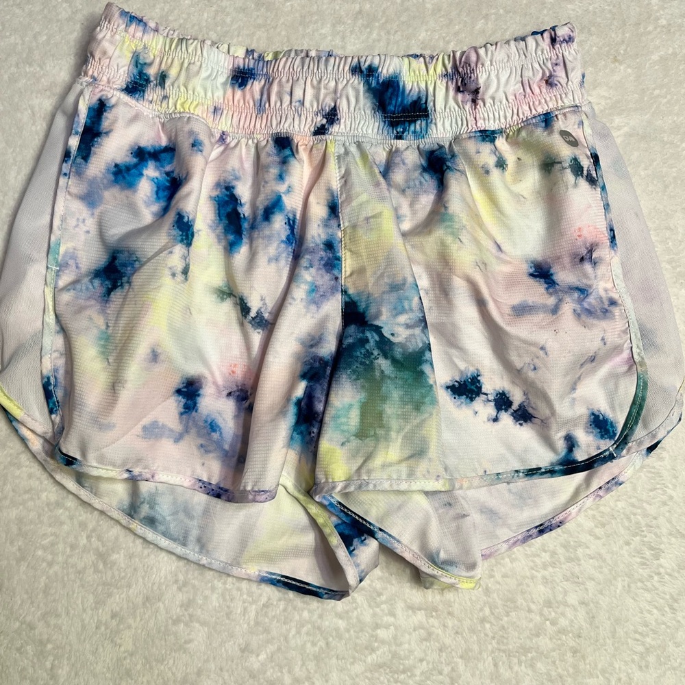 dip Pastel Tie-Dye Athletic Shorts in White, Blue, Pink, Yellow, Green